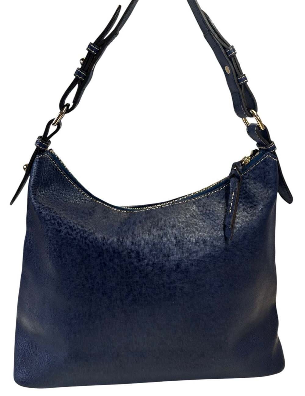 Dooney & Bourke Saffiano Leather Hobo Shoulder Bag Navy